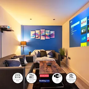 Spacious 1 Bedroom With 4k Cinema Experience By Haven Escapes In Bradford , Bradford (West Yorkshire) United Kingdom